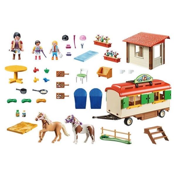 Playmobil Pony Shelter with Mobile Home Carousel 2