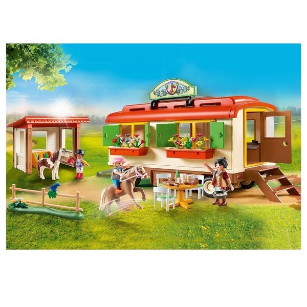 Playmobil Pony Shelter with Mobile Home Carousel 4