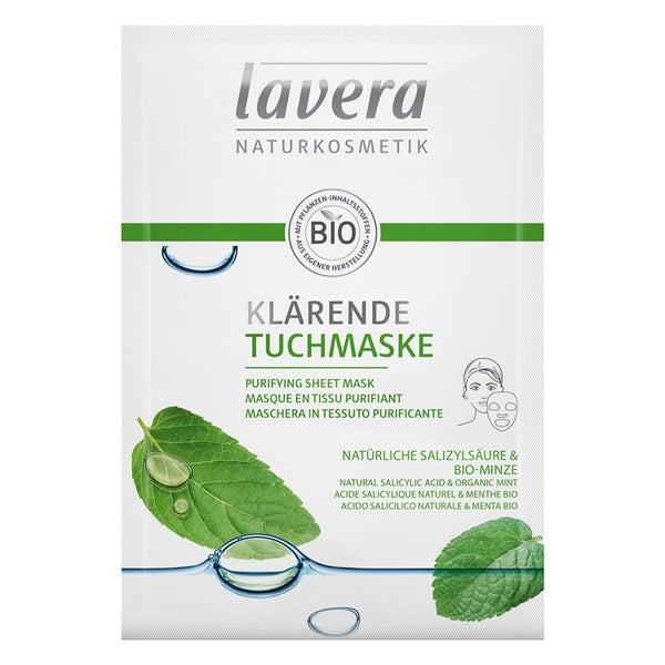 LAVERA - Sheet Mask - Purifying (With Natural Salicylic Acid & Organic Mint) 1s Carousel 1
