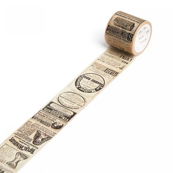Washi Tape Old Newspaper - Bullet Journal Scrapbook Diary Decoration gift wrap Carousel 3