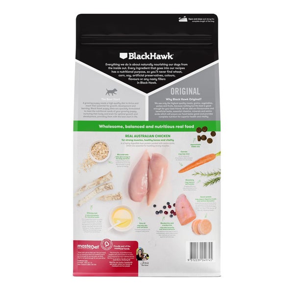 BLACKHAWK PUPPY DOG FOOD MEDIUM BREED CHICKEN & RICE 3KG Carousel 2