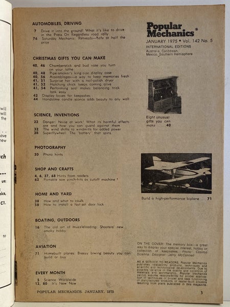 POPULAR MECHANICS - January 1975 Carousel 4