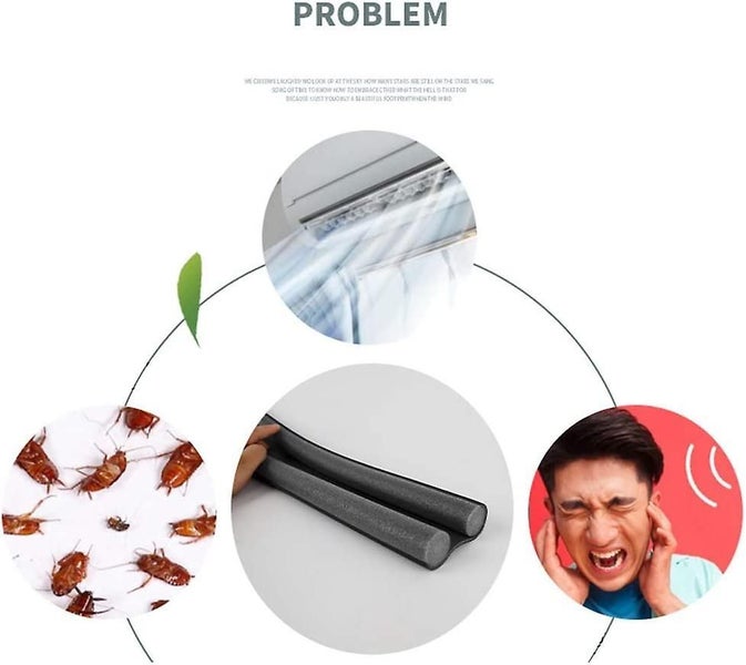 Door Draft Stopper, Under Door Bottom Sound Light Proof Reduce Noise Washable Ad Carousel 2