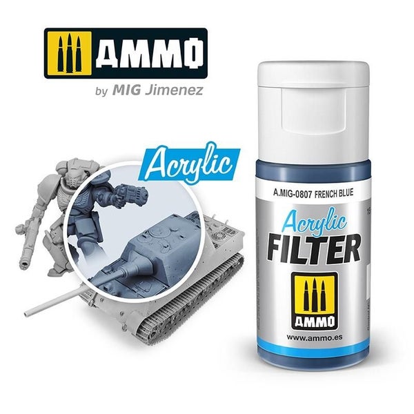 Ammo Acrylic Filter French Blue 15ml Carousel 1