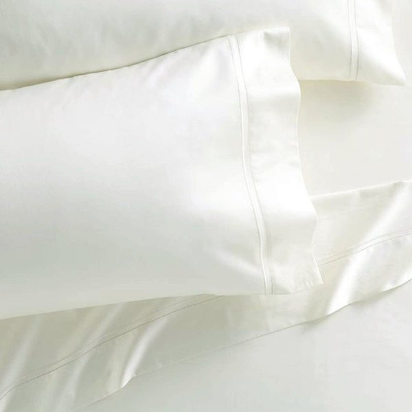A pair of 1000tc Long Staple 100% Cotton Sateen OffWhite Pillowslips pillowcases Carousel 1