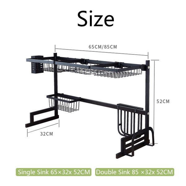 Sink Rack Dish Drainer for Kitchen Carousel 3