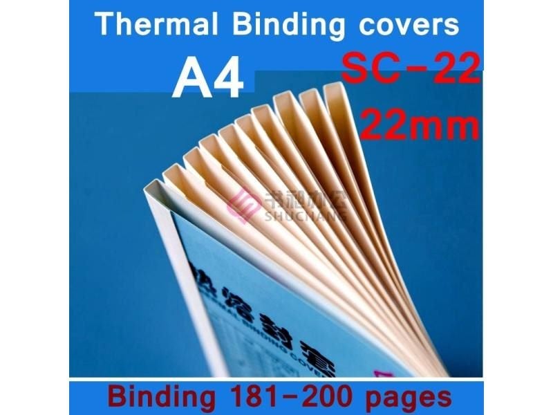 10PCS/LOT SC-22 Thermal Binding Covers A4 Glue Binding Cover 22mm (180-200 Carousel 1