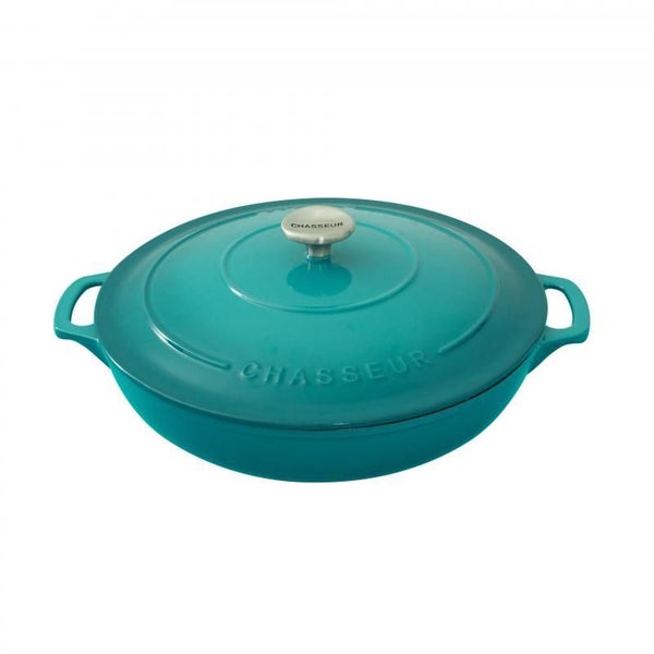 Chasseur Round Casserole 30cm/2.5L | Mediterranean Blue Carousel 1