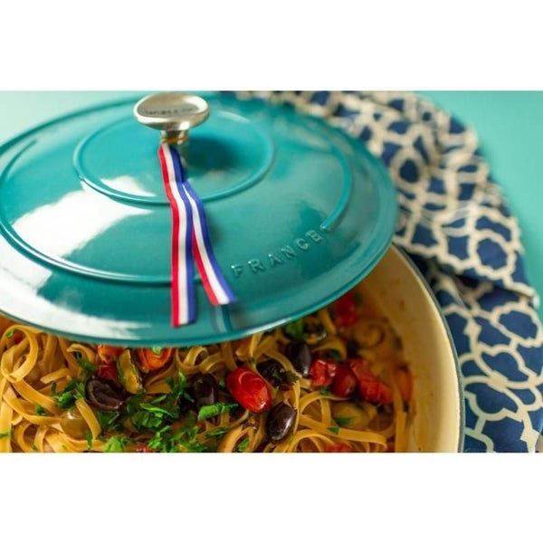 Chasseur Round Casserole 30cm/2.5L | Mediterranean Blue Carousel 5