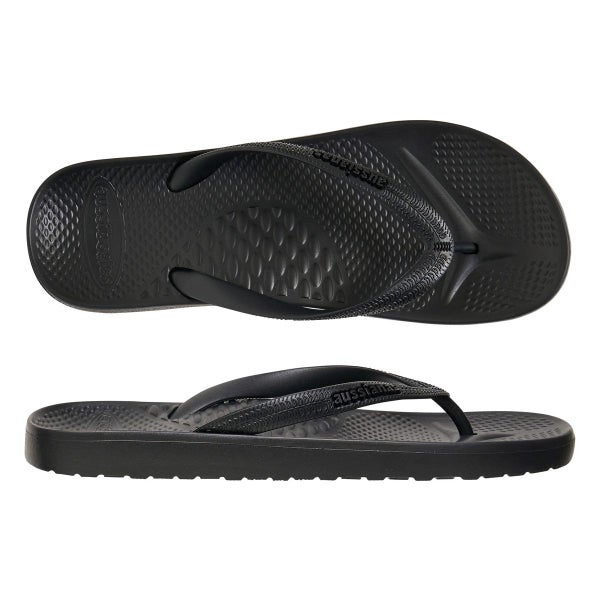 Aussianas Classic Arch Support Thongs - Black Carousel 1