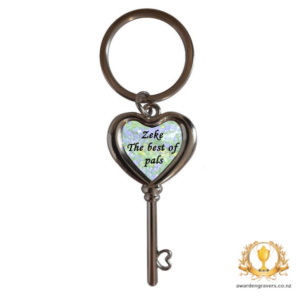 Personalised Heart Key Carousel 1
