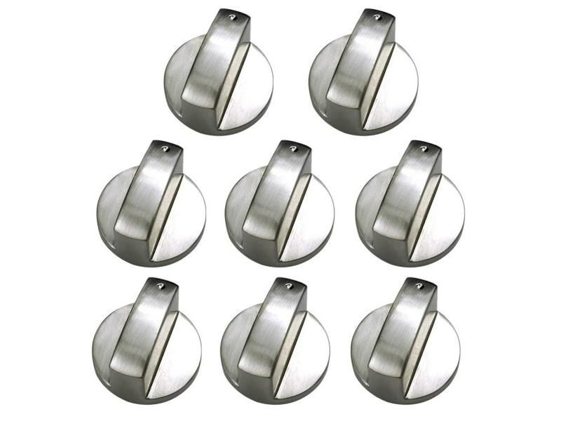 8 PCS 6mm Metal Silver Gas Stove Cooker Knobs Adapter Oven Switch Cooking Carousel 1