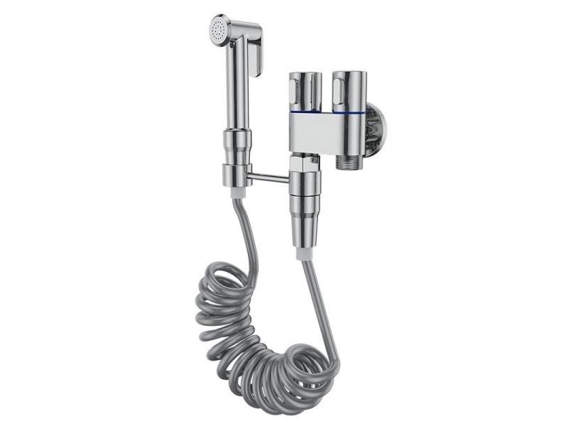 Wall Mounted Toilet Bidet Sprayer Set Brass Double Use Bidets Faucet Bathroom Carousel 2
