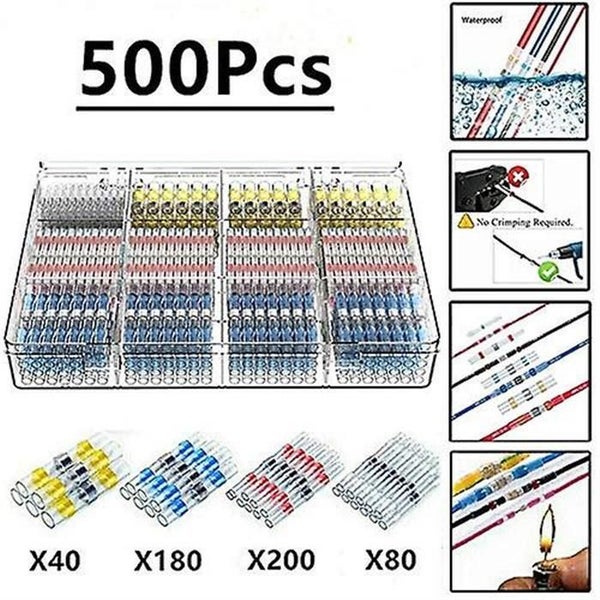 500pcs Cosses Electriques Souder Gaine Thermortractable, Maidodo Carousel 1
