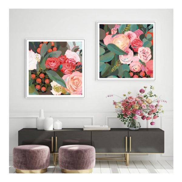 Eucalyptus Bouquet Set Of 2 White Frame Canvas Wall Art Carousel 2