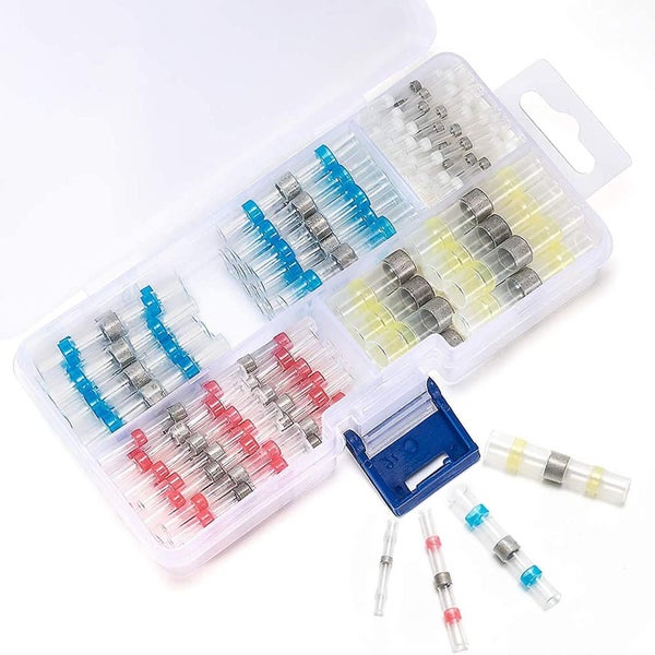 100pcs Solder Connectors 4 Different Sizes Heat Shrinkable Wire Connectors Assor Carousel 1