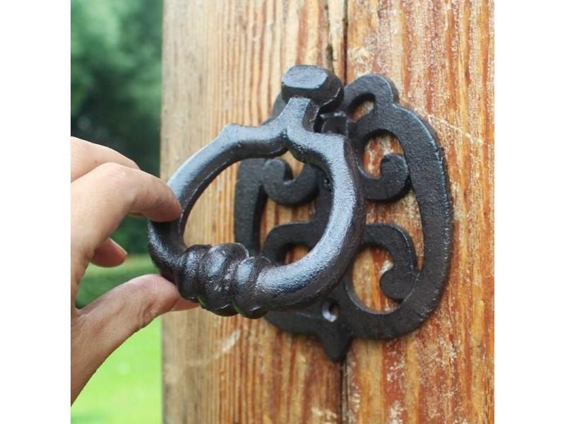 Door Knock Handle Home Decoration Cast Iron Wood Vintage Solid Antique Of Carousel 1