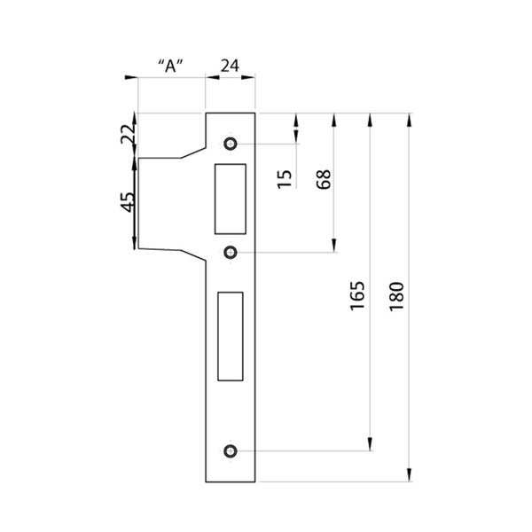 Lockwood Optimum Strike Hinged Door Strike With Tongue 43mm S/Steel OPS002SS Carousel 2