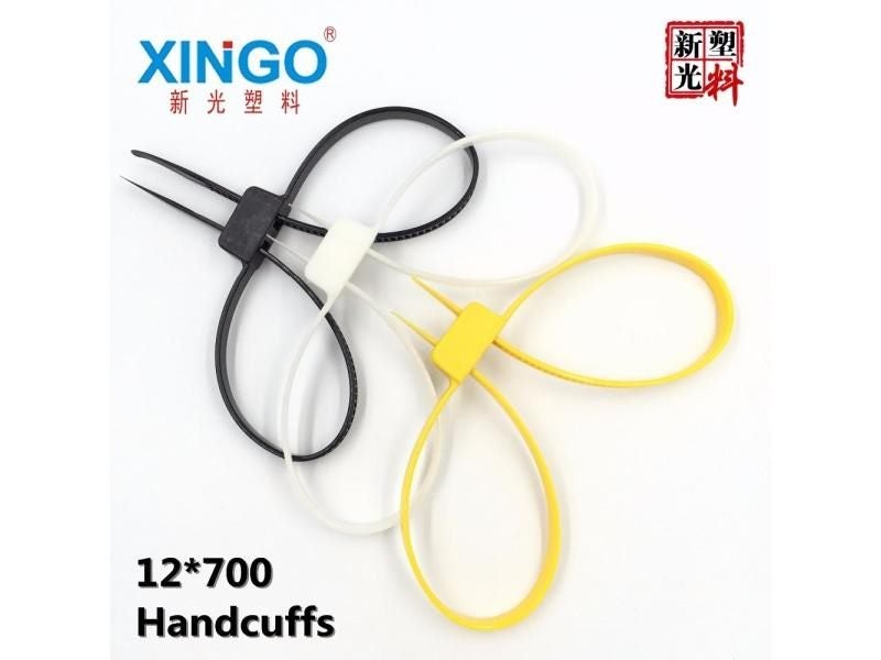 1Pcs Lot 12mmx700mm Plastic Police Handcuffs Nylon Cable Ties Carousel 2
