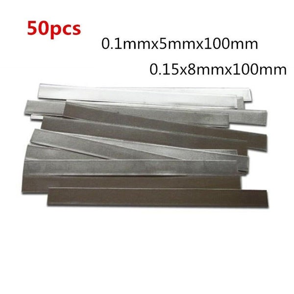 50pcs low resistance 99.96% pure nickel Strip Sheets Carousel 1