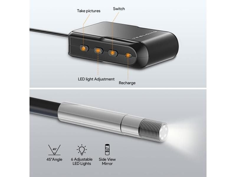 Teslong Bore Scope For IPhone IPad 1.2M Cable Fit 0.2in Caliber Larger Carousel 1