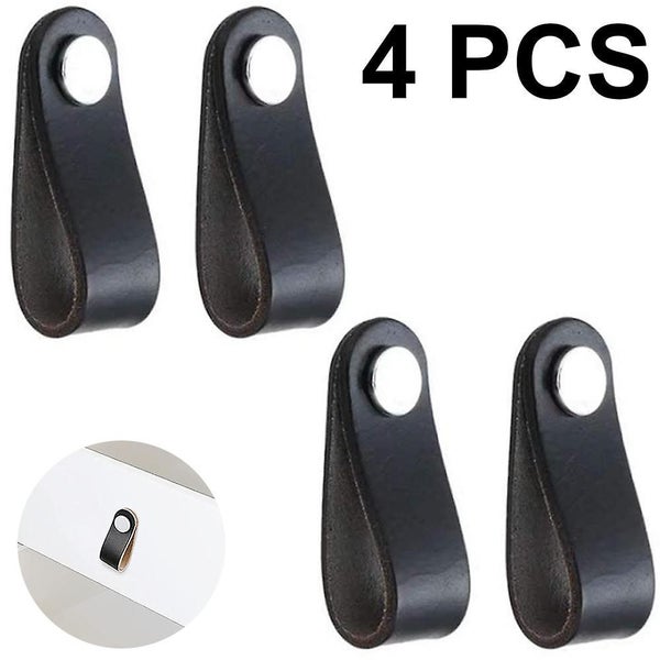 4 Pieces Drawer Knob Pull Handle Leather Cabinet Drawer Pulls Carousel 1