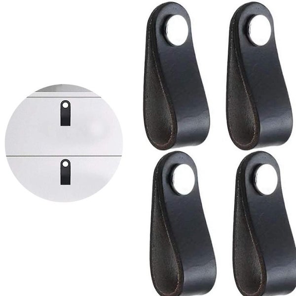 4 Pieces Drawer Knob Pull Handle Leather Cabinet Drawer Pulls Carousel 2