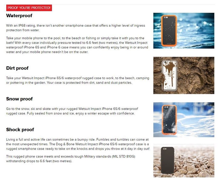 Apple iPhone 6S Dog & Bone Wetsuit Impact Waterproof Rugged Case WHITE Carousel 16