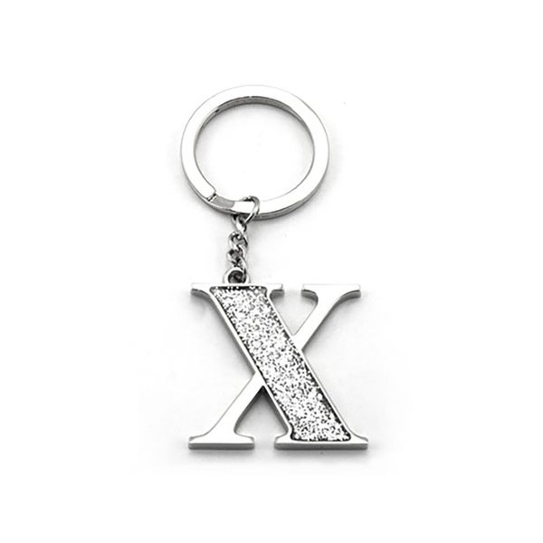 Whitehill Keyrings - Silver Glitter Keyring "X" Carousel 1