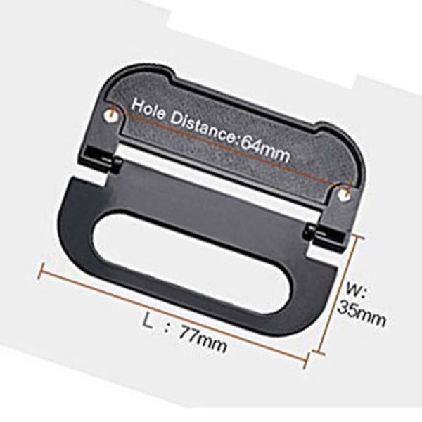 2-pack Alloy Recessed Type Handle Flush Door Pull Compatible With Pocket Doors, Carousel 5