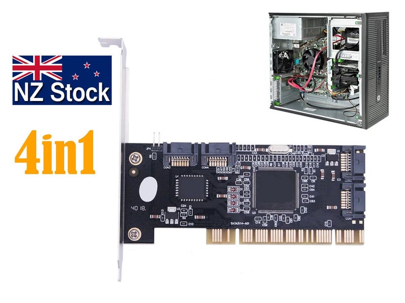 4 Port PCI SATA Host RAID Controller Card Carousel 1