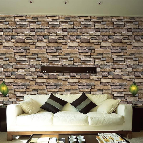 3d Wall Panels Self-adhesive Stone Look Wallpaper Waterproof Brick Carousel 2