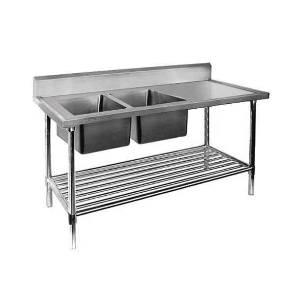 Modular Systems Double Left Sink Bench With Pot Undershelf DSB7-2400L/A Carousel 1