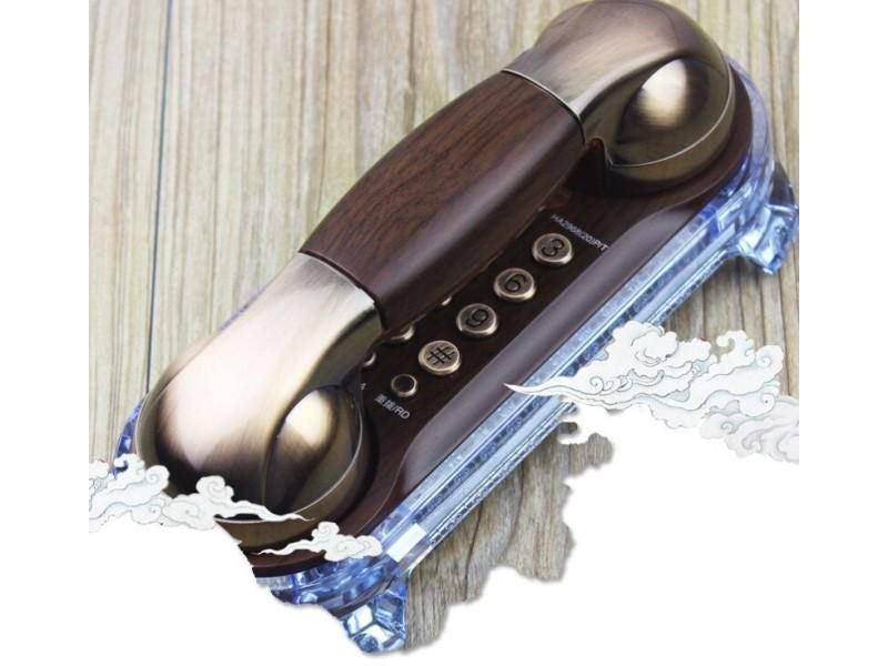 Telephone Landline Wall-mounted Small Extension With Metal Button Carousel 1