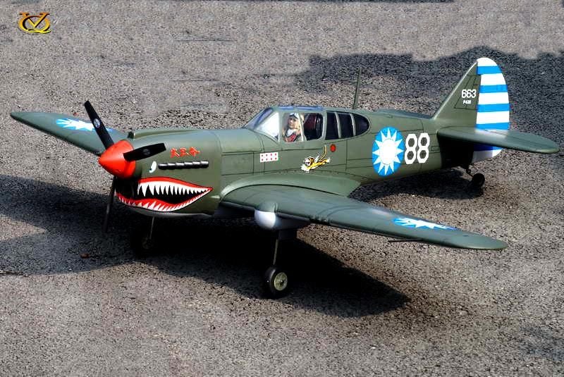 VQ Models P40 Kittyhawk AVG 60/100 EP: RBBM61, 1570mm WS, 6Ch RC Carousel 1
