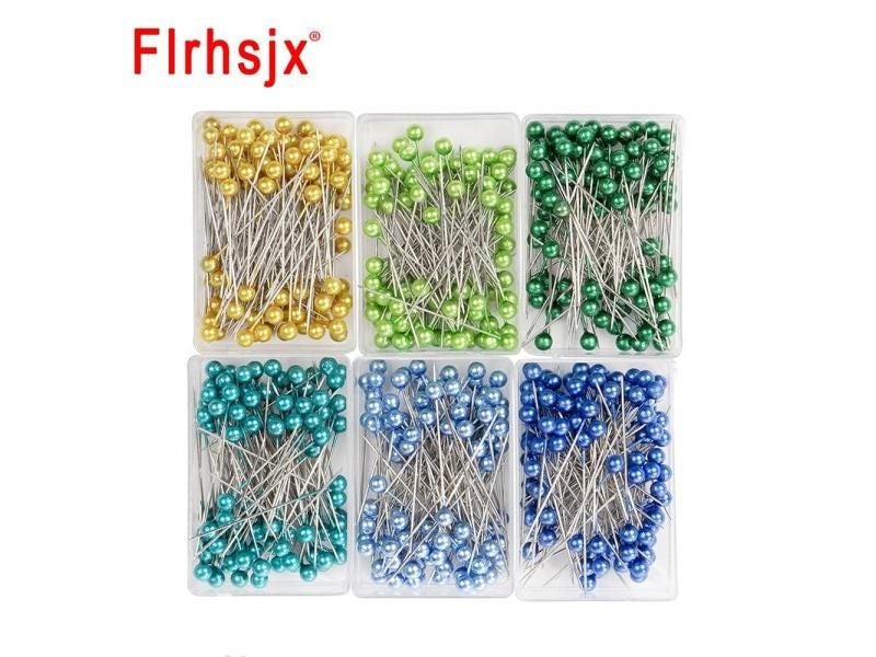100pcs Pearl Sewing Pins 38mm Multicolor Straight Quilting Pins Dressmaking Carousel 2