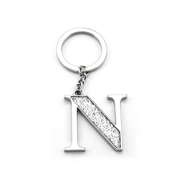 Whitehill Keyrings - Silver Glitter Keyring "N" Carousel 1