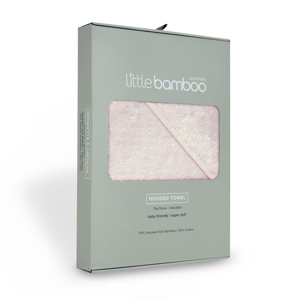 Little Bamboo: Hooded Towel - Dusty Pink Carousel 1