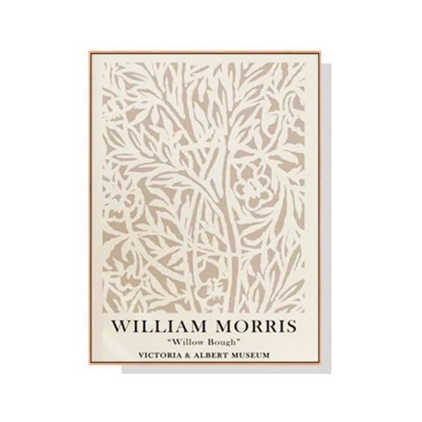 William Morris Neutral Wood Frame Canvas Wall Art Carousel 1