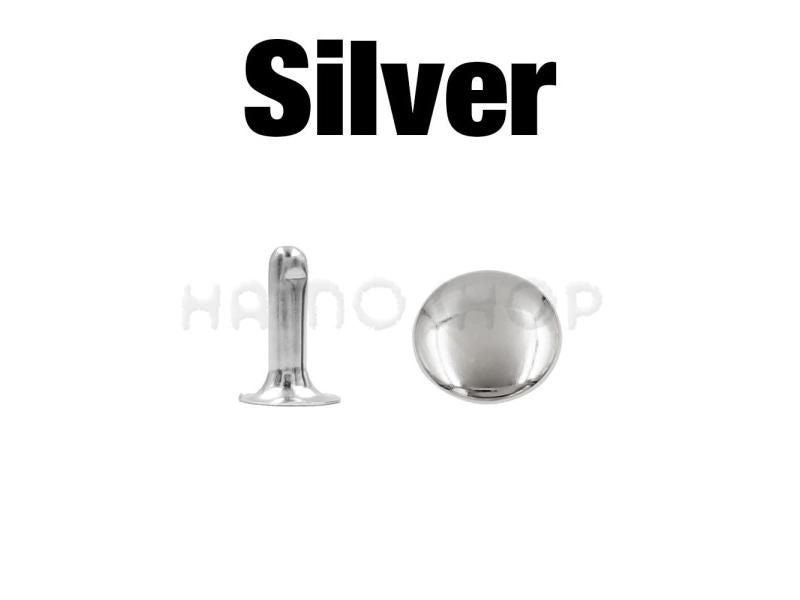 100sets 5mm-15mm Metal Round Rivet Single Cap Rivets Studs For DIY Leather Carousel 1