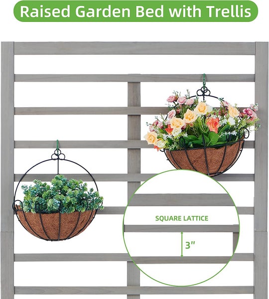 Outdoor Garden Bed with Trellis Carousel 5