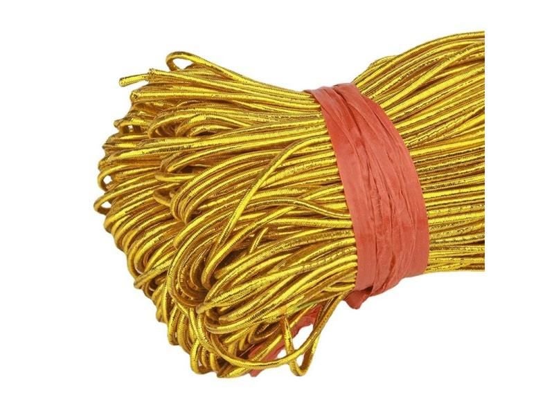 1MM 1.5MM Gold Silver Round Elastic Ribbon For DIY Christmas Decoration Carousel 1