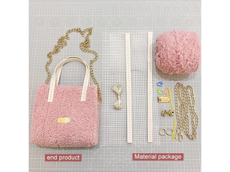 DIY Handcraft Bag Making Materials Creative Weaving Bag Latch Hook Mesh Cloth Carousel 2