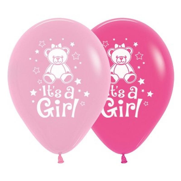 Baby Shower Decorations It's a Girl Pink Balloons x 6 Party Supplies For Helium Carousel 1