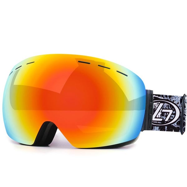 Anti-fog UV Ski Snowboard Goggles Windproof Glasses - Orange Carousel 2