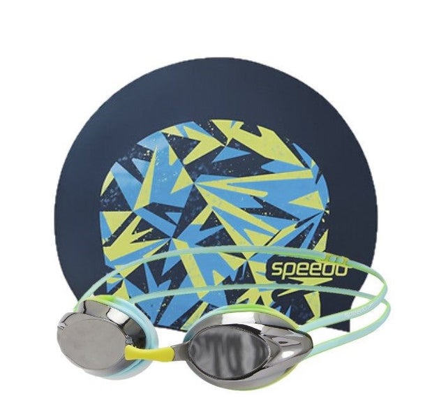Speedo Junior Opal Goggles & Silicone Cap - Green Carousel 1