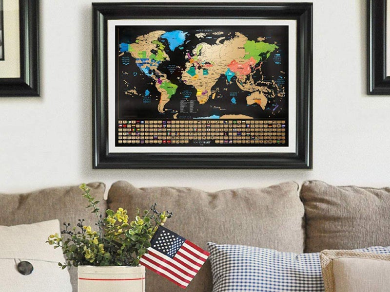 82.5 x 59.4cm Travel Scratch Off Visited Countries Map No Frame Carousel 6