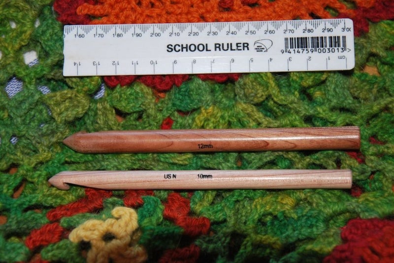 Wooden crochet hook- 9mm, 10,mm, 12mm Carousel 1