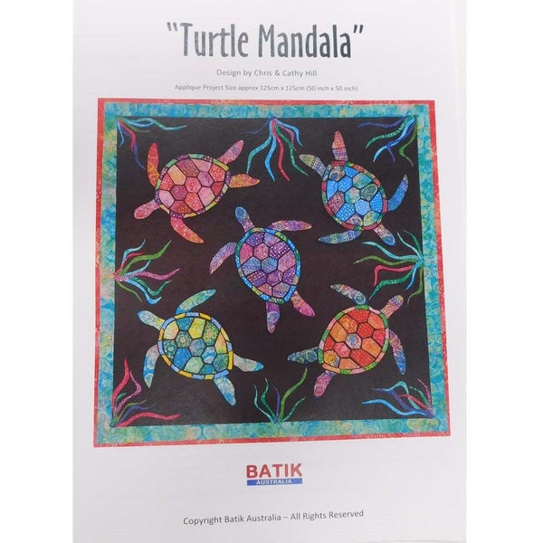 Quilting Sewing Quilt Pattern Turtle Mandala Patchwork Batik Australia Carousel 1