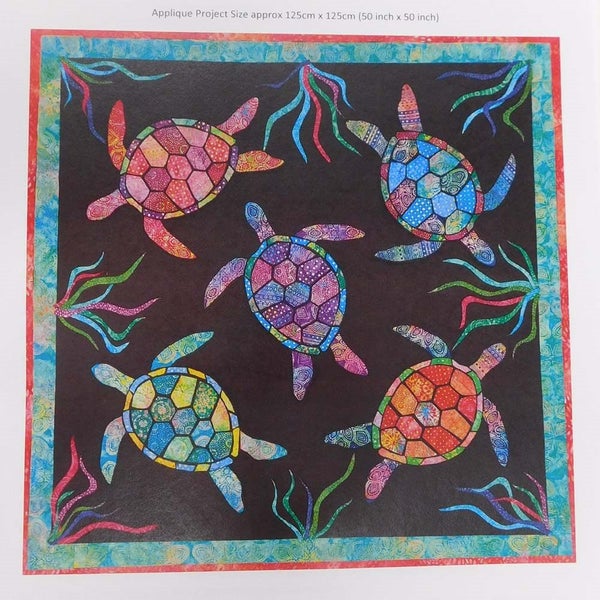Quilting Sewing Quilt Pattern Turtle Mandala Patchwork Batik Australia Carousel 2